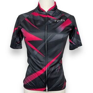NWT Women’s Cycling Short Sleeve Shirt Bicycle Jersey Zip-up Mesh Back Pockets